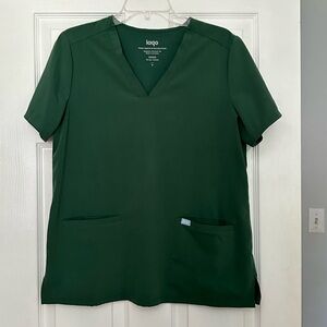 Lago Diamond Scrub Top Hunter Green